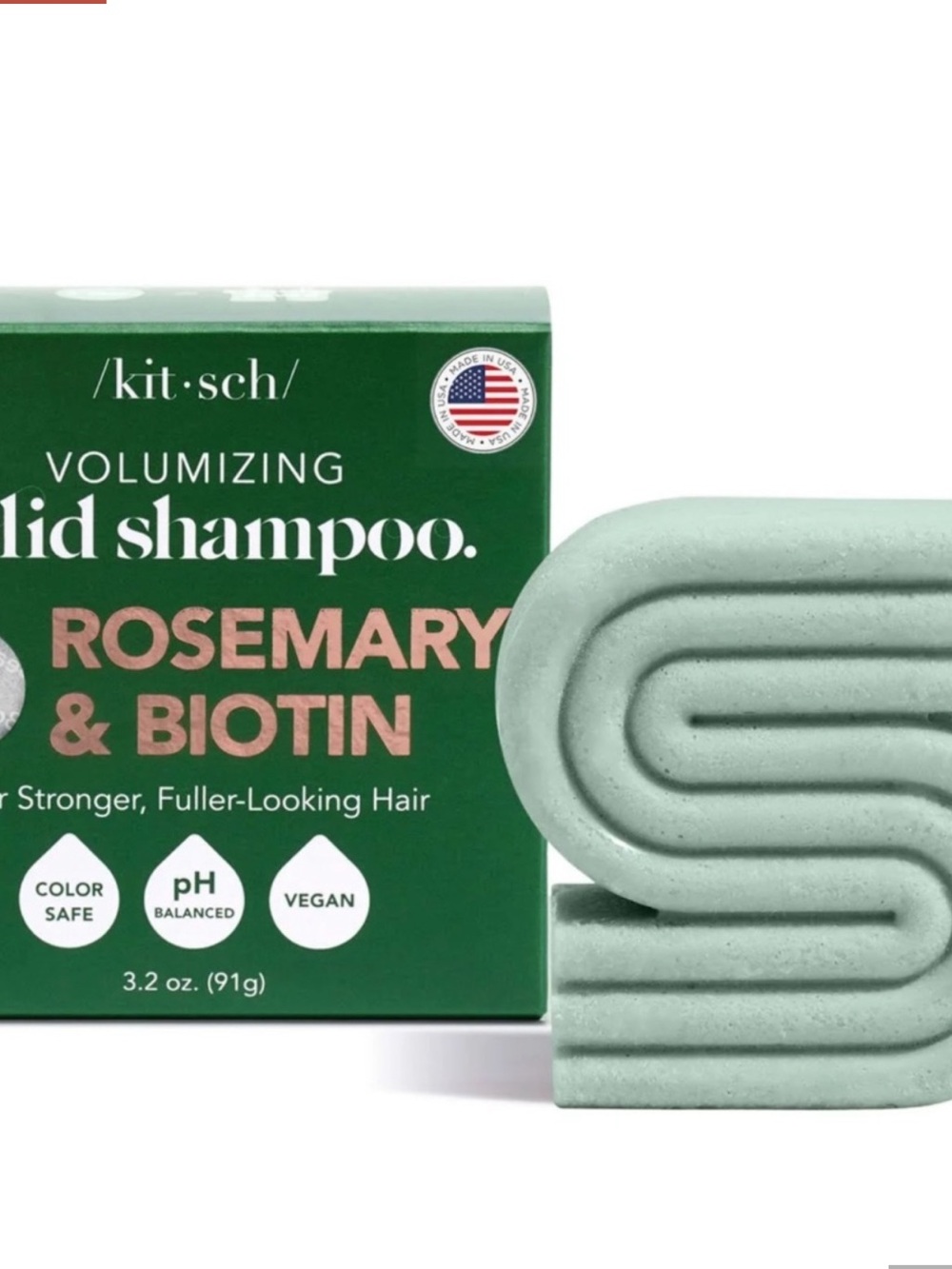 NWT, Kitsch, Rosemary & Biotin Volumizing Solid Shampoo 3.2oz